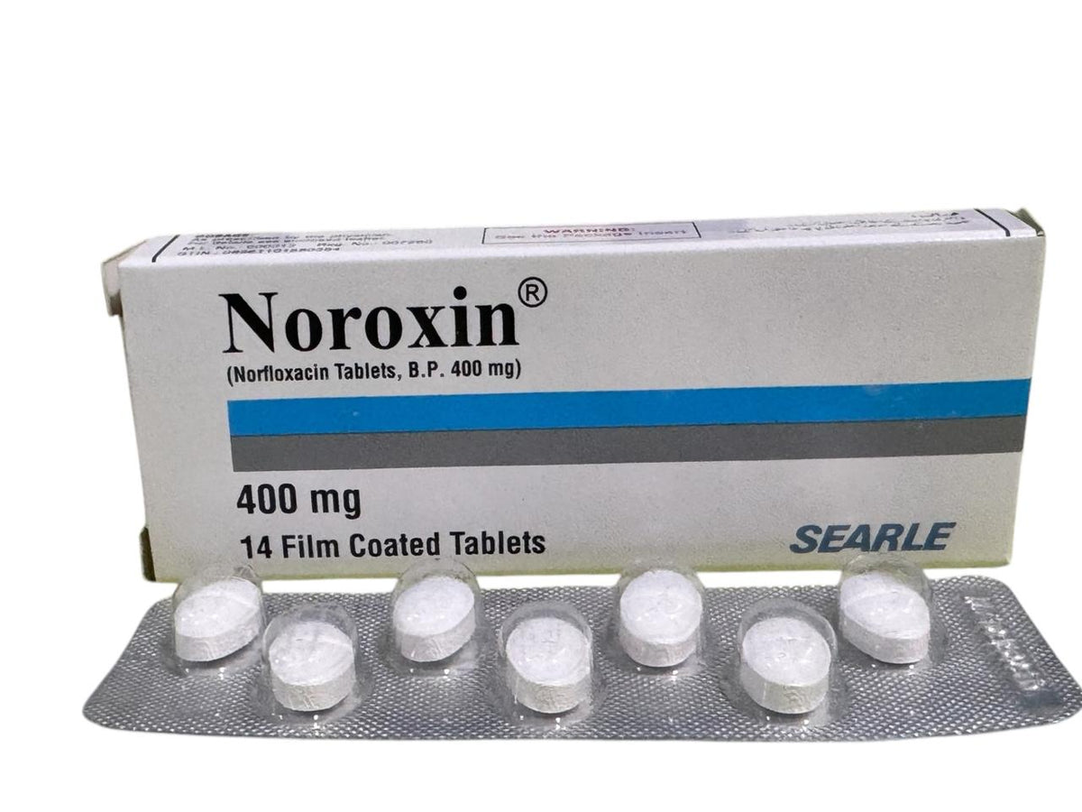 Noroxin Tablets 400Mg    (1 Strip = 7 Tablets)