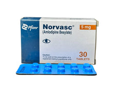 Norvasc Tablets 5Mg  (1 Strip = 10 Tablets)