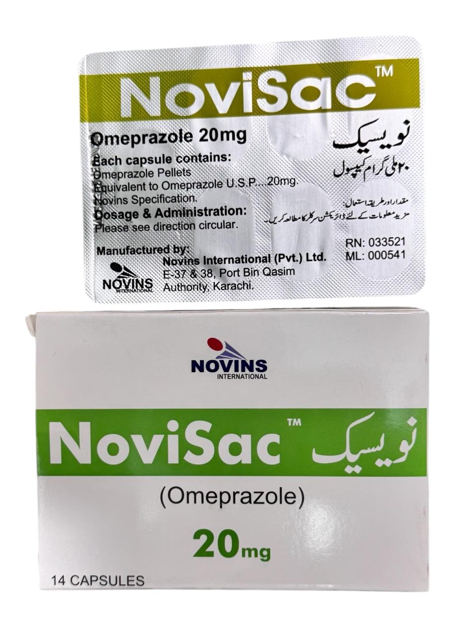 Novisac Capsules 20Mg    (1 Strip = 7 Capsules)