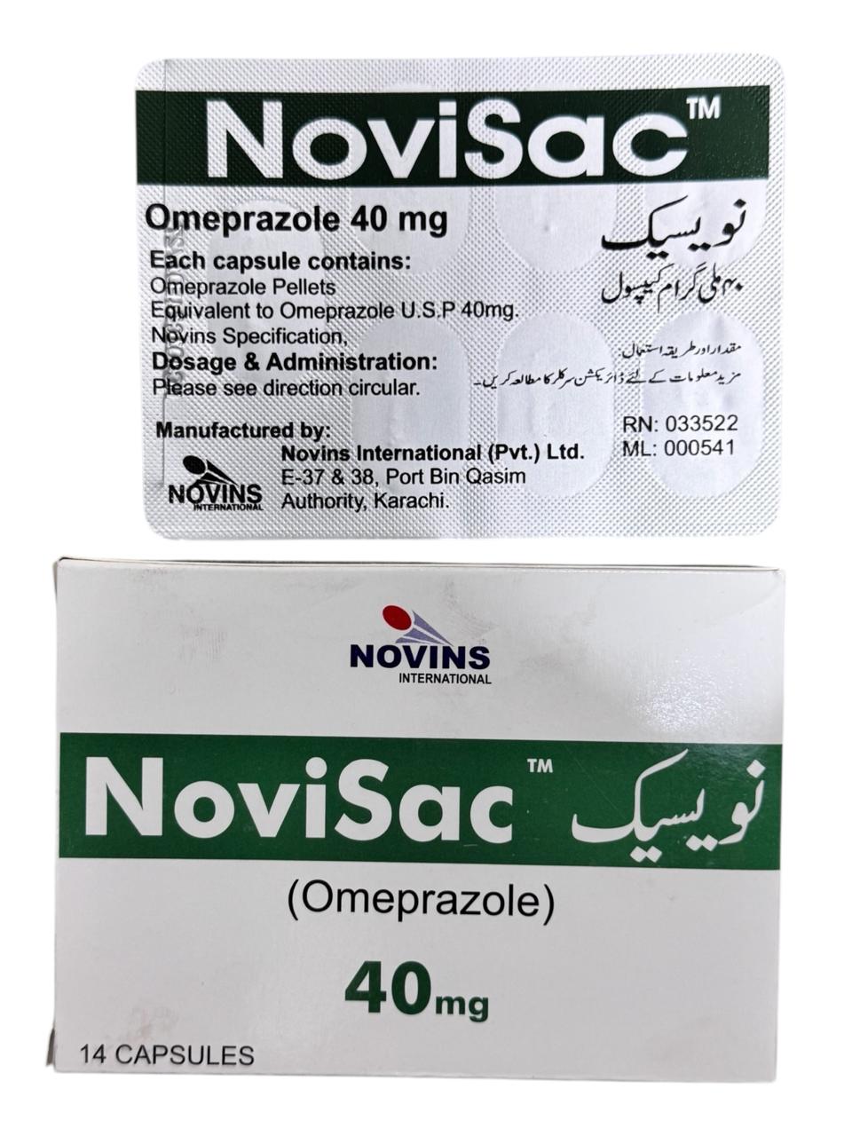 Novisac Capsules 40Mg    (1 Strip = 7 Capsules)