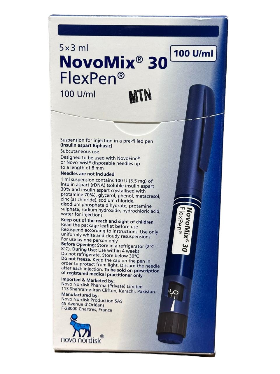 Novomix 30 Prefilled Pen 100Iu/Ml (1 Pen)