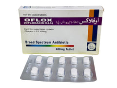 Oflox Tablets 400Mg (1 Box = 10 Tablets)