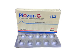 Piozer-G Tablets 15Mg/2Mg (1 Box = 10 Tablets)