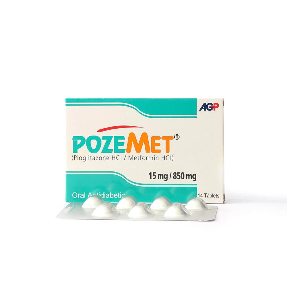 PozeMet Tablets 15/850Mg (1 Strip = 7 Tablets)