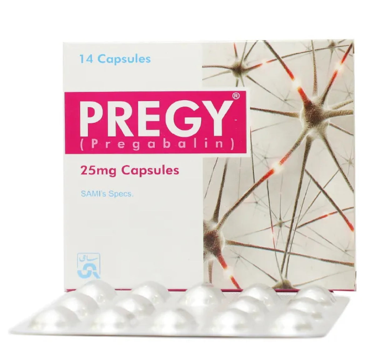 Pregy Capsules 25Mg (1 Box = 14 Capsules)