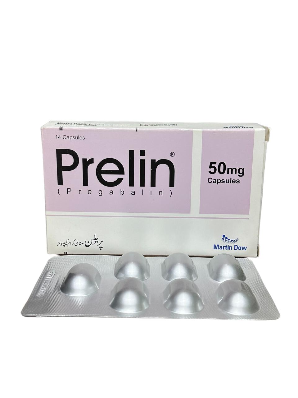 Prelin Capsules 50Mg (1 Strip = 7 Capsules)