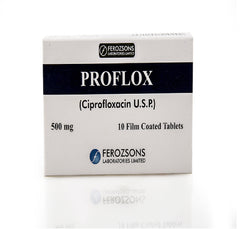 Proflox Tablets 500Mg (1 Box = 10 Tablets)