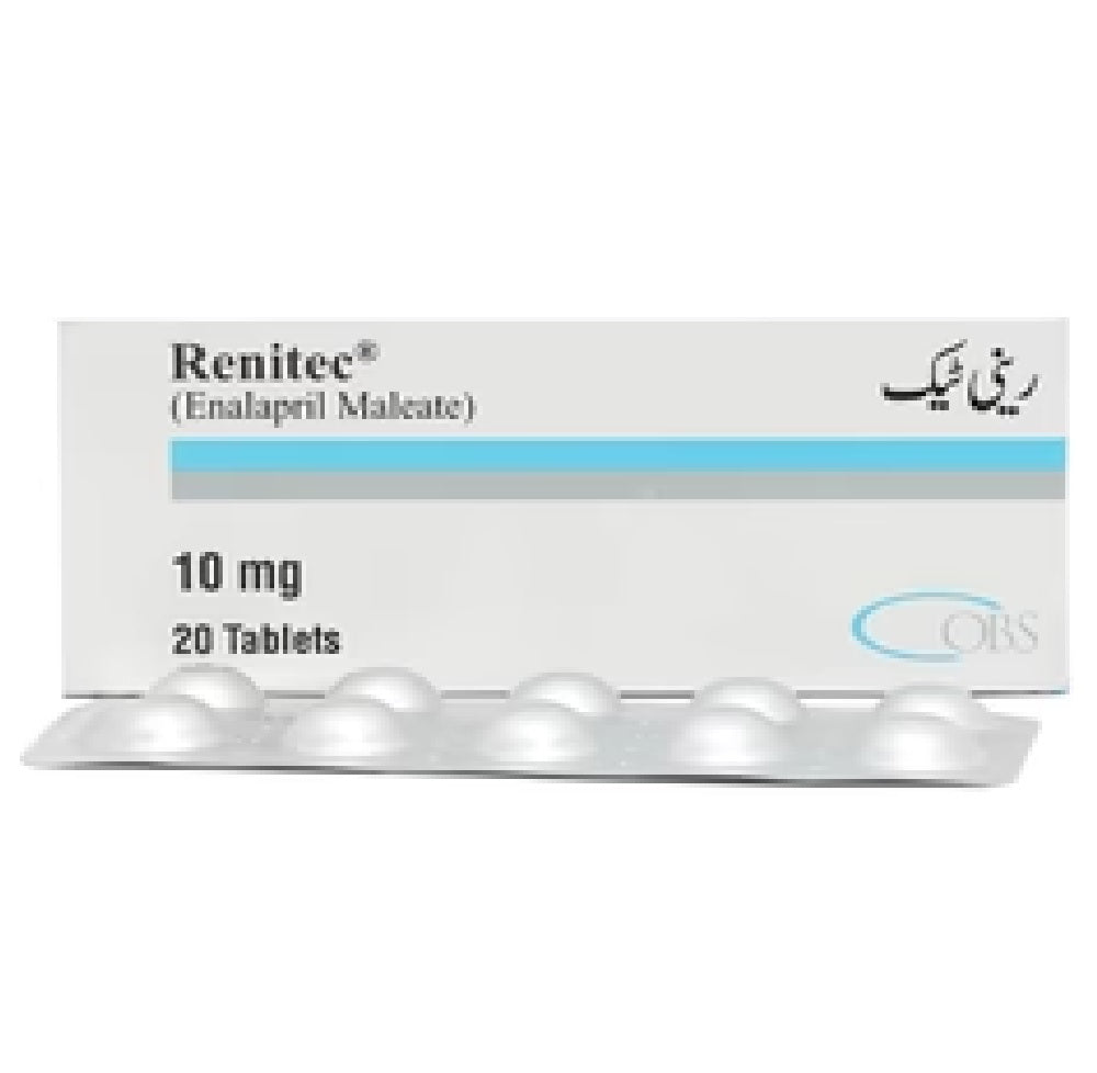 Renitec Tablets 10Mg  (1 Strip = 10 Tablets)