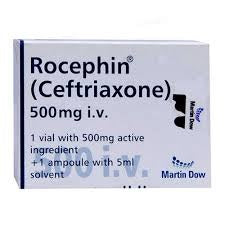 Rocephin Injection 500Mg I.V  ( 1 Box = 1 Injection)