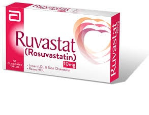 Ruvastat Tablets 10Mg (1 Box = 1 Strip)(1 Strip = 10 Tablets)