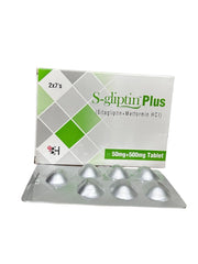 S-Gliptin Plus Tablets 50Mg+500Mg (1 Strip = 7 Tablets)