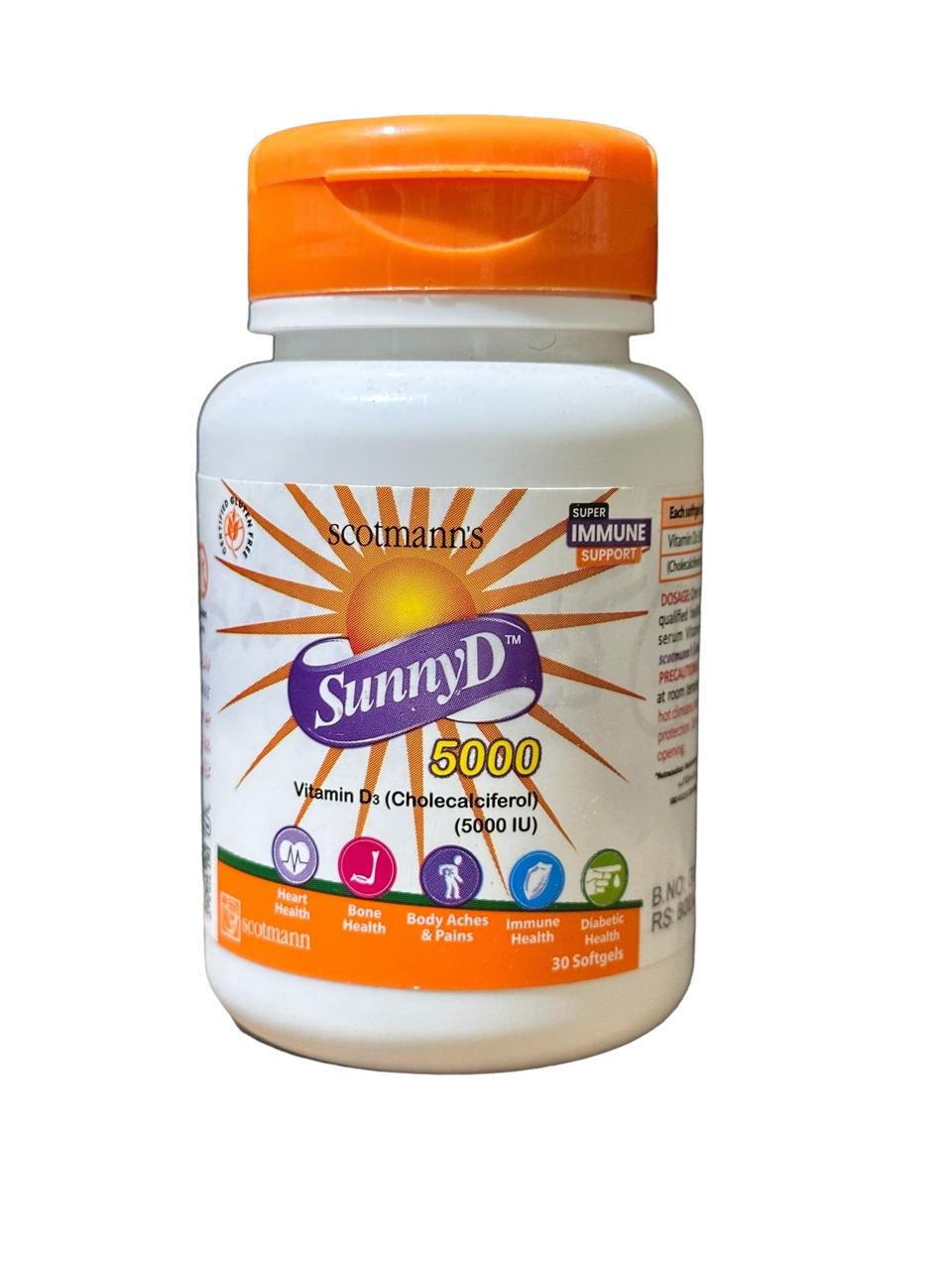 Sunny D Softgel Capsules 5000Iu (1 Bottle = 30 Softgels)