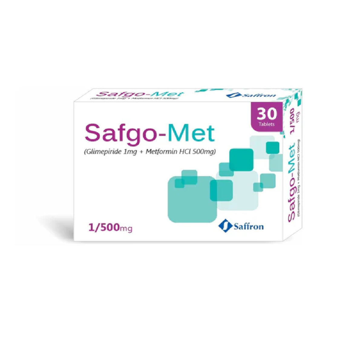 Safgo-Met Tablets 1/500Mg (1 Strip = 10 Tablets)