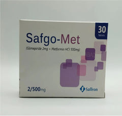 Safgo-Met Tablets 2/500Mg (1 Strip = 10 Tablets)