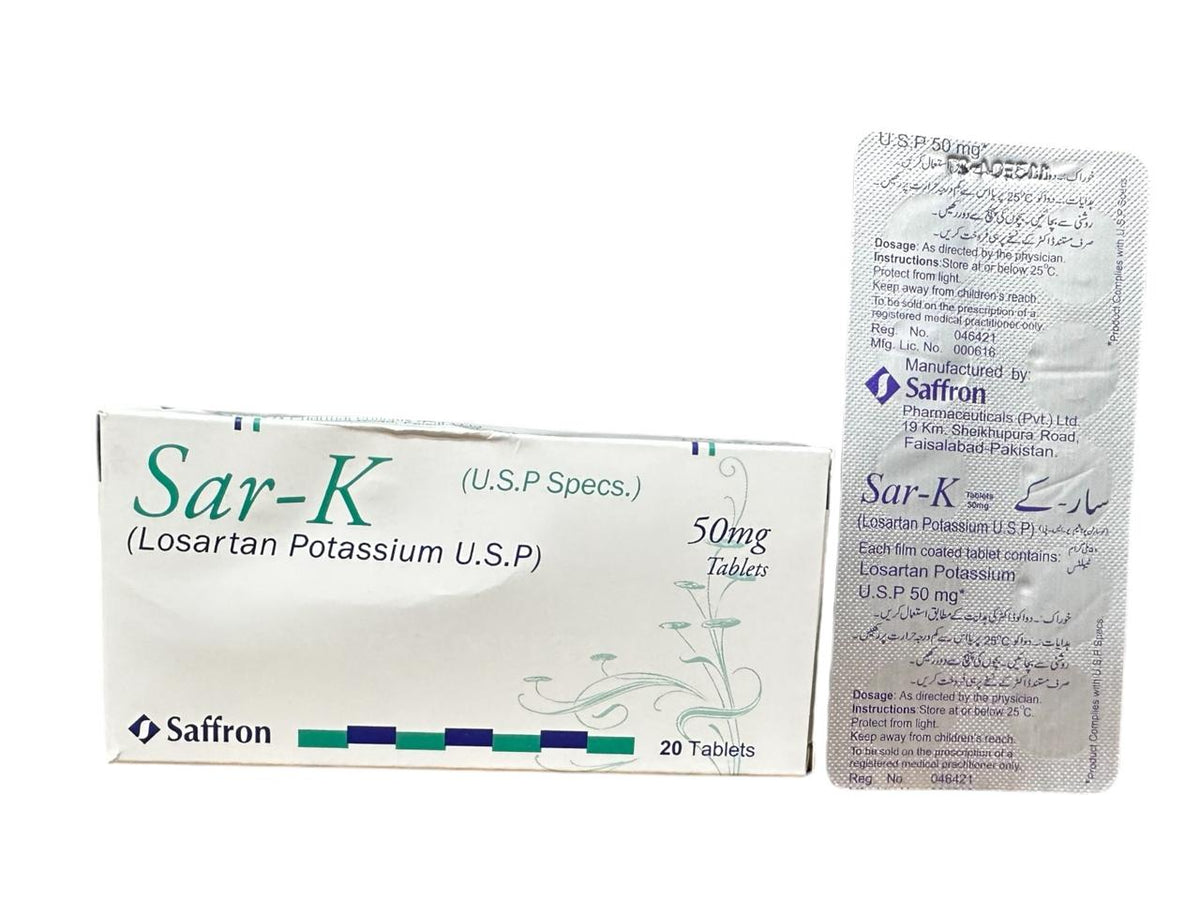 Sar-K Tablet 50mg   ( 1 Strip = 10 Tablets)