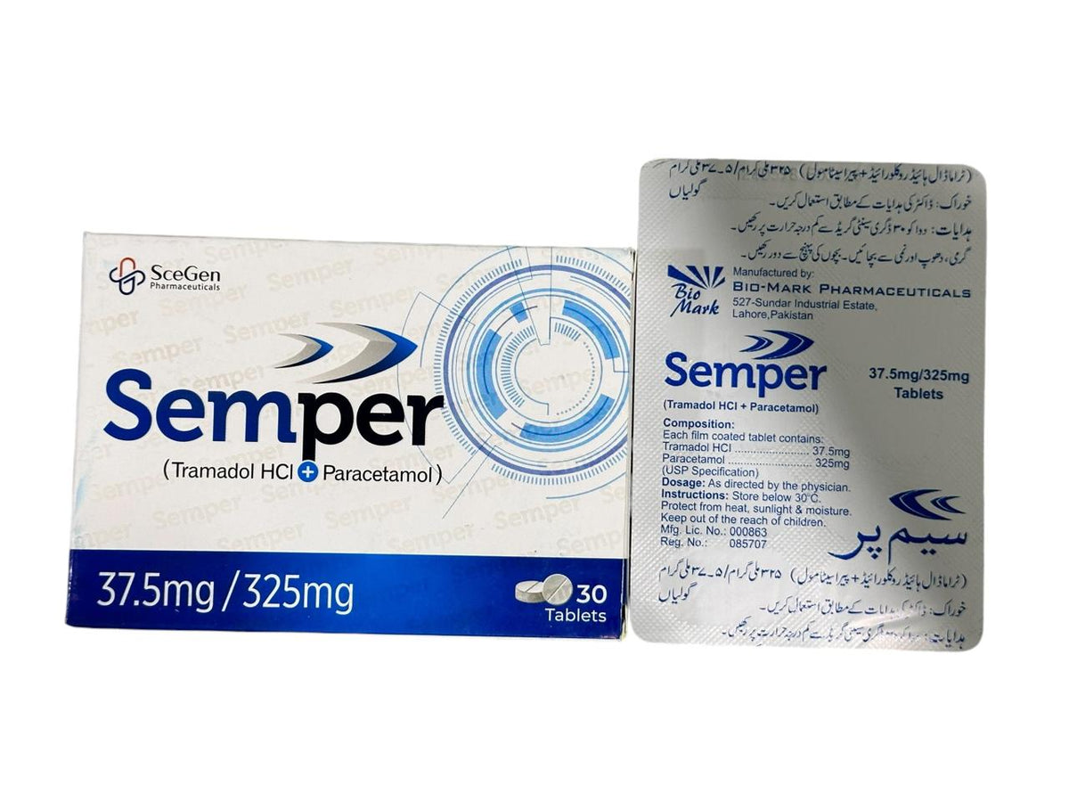 Semper Tablets 37.5Mg/325Mg  (1 Strip = 10 Tablets)