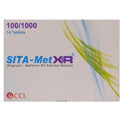 Sita-Met Xr Tablets 100Mg/1000Mg (1 Strip = 7 Tablets)