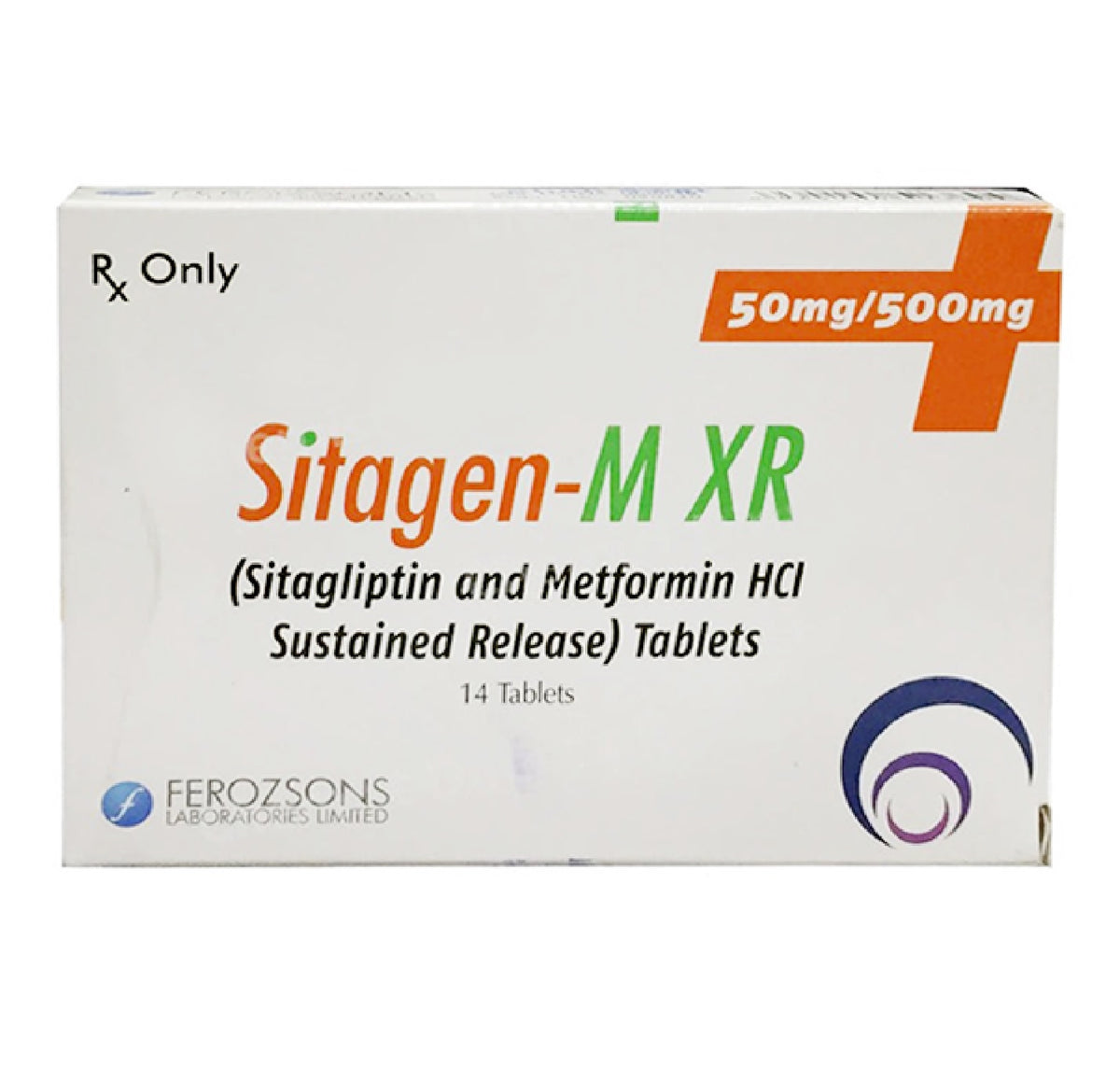 Sitagen-M XR Tablets 50/500Mg  (1 Strip = 7 Tablets)