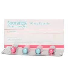 Sporanox Capsules 100Mg (1 Box  = 4 Capsules)