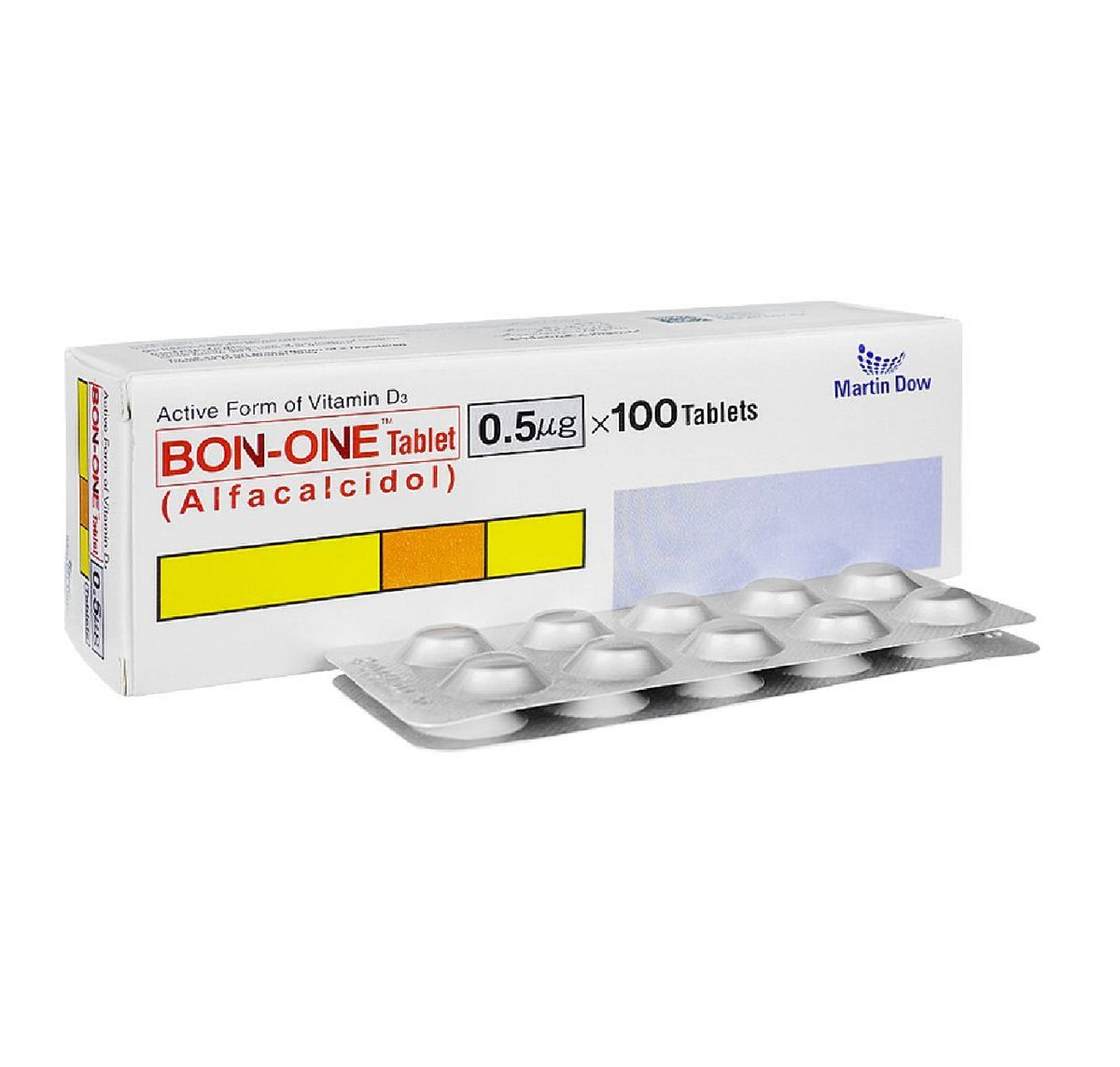 Bone one Tablets 0.5Mcg (1 Strip = 10 Tablets)