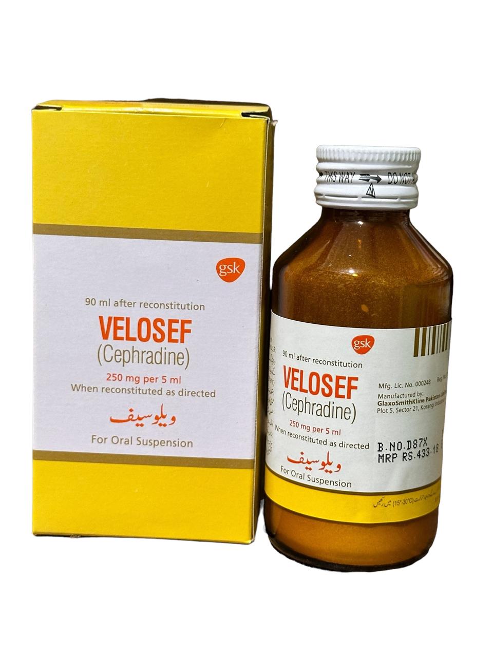 Velosef 90Ml Suspension 250Mg