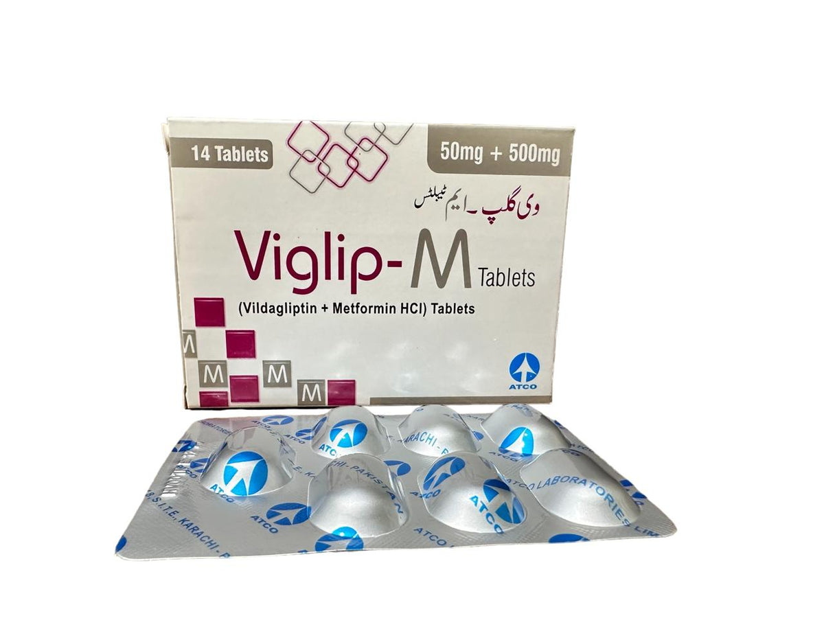 Viglip-M Tablets 50Mg/500Mg (1 Strip = 7 Tablets)