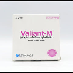 Valiant-M Tablets 50/850Mg (1 Strip = 5 Tablets)