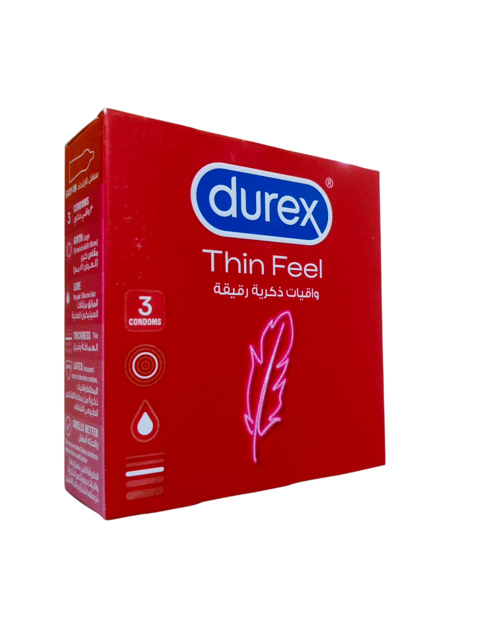 Durex Thin Feel Condoms (1 Pack = 3Pcs)