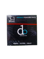 DO What You Love 3-In-1 Intense Pleasure Condoms (1 Pack = 3Pcs)