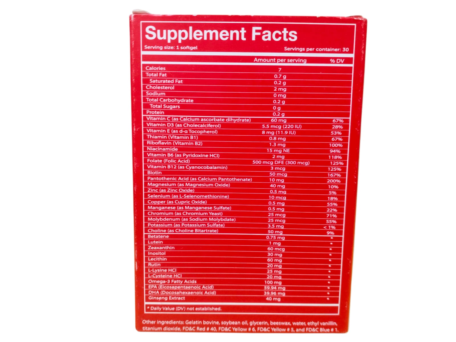 Vivioptal Active Softgel Capsules (1 Box = 30 Capsules)