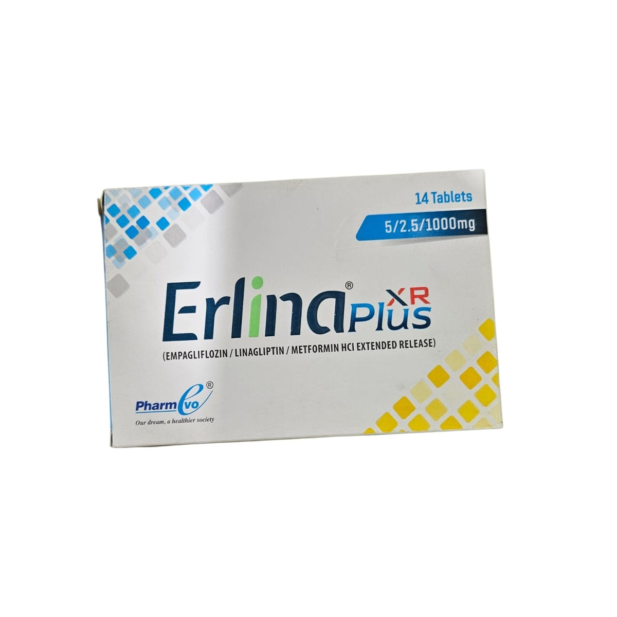 Erlina Tablets 5/2.5/1000mg (1 Strip = 7 Tablets)