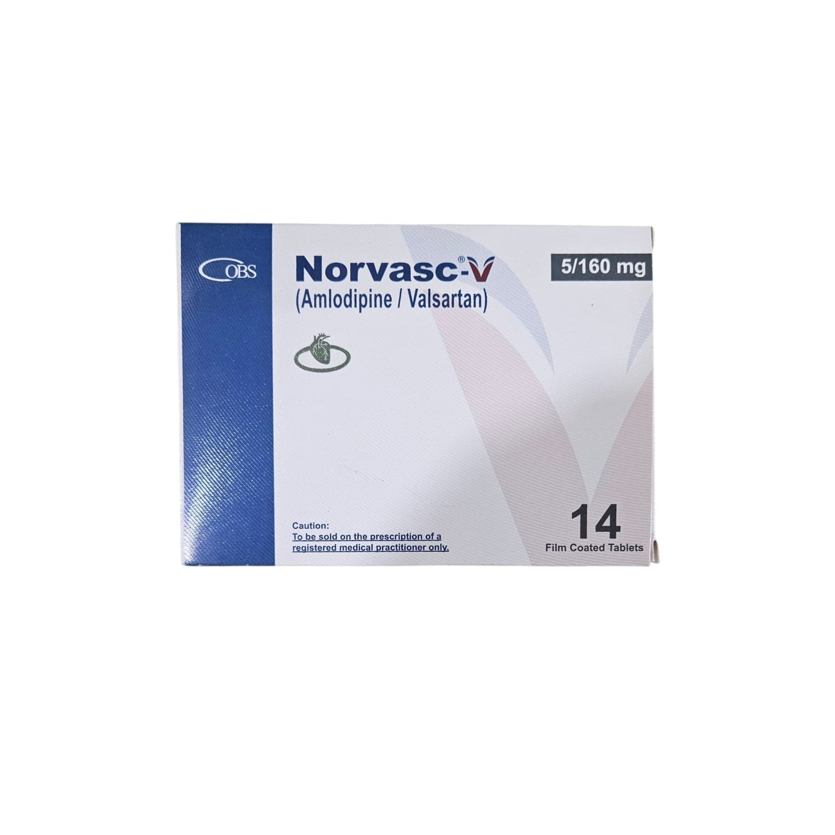 Norvasc-V Tablets 5/160Mg  (1 Strip = 14 Tablets)