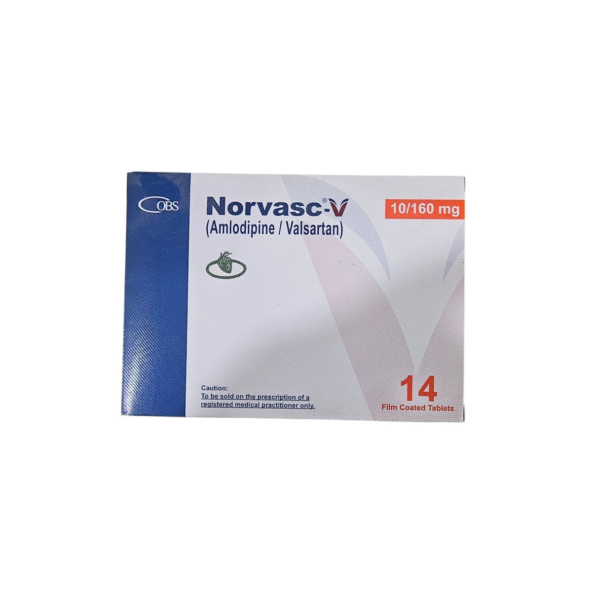 Norvasc-V Tablets 10/160Mg  (1 Strip = 14 Tablets)