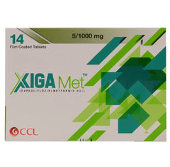 Xiga-Met Tablets 5/1000Mg (1 Strip = 7 Tablets)