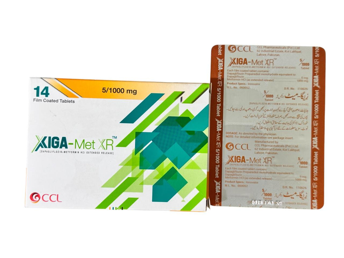 Xiga-Met Xr Tablets 5/1000Mg (1 Strip = 7 Tablets)