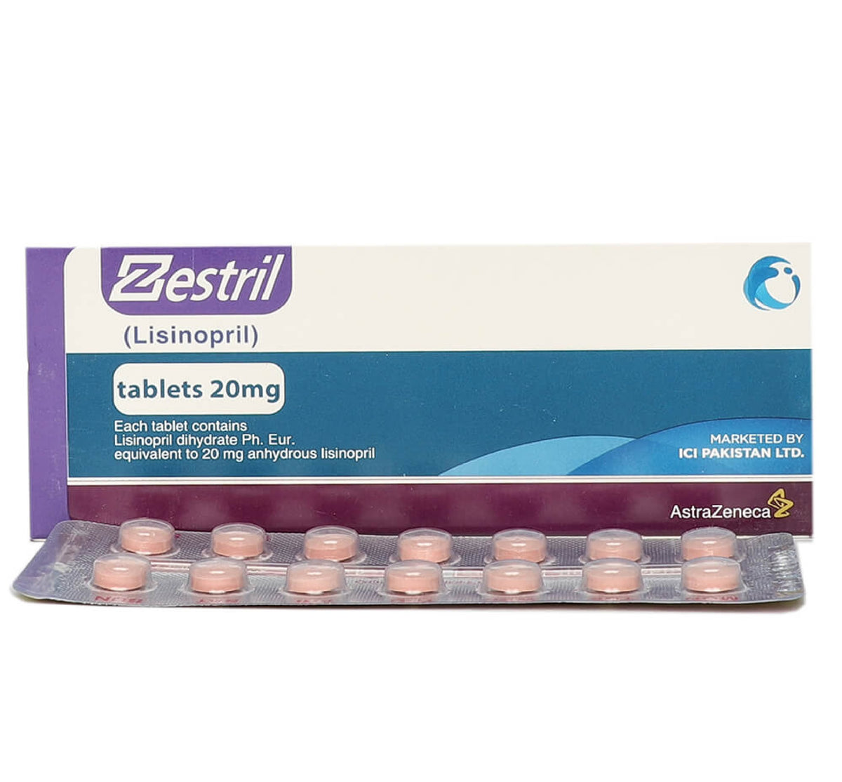 Zestril Tablets 20Mg (1 Box  = 14 Tablets)