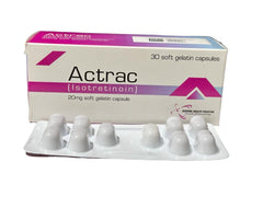 Actrac 20 mg softgel capsule (one stripe = 10softgel)