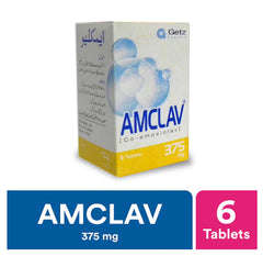 Amclav Tablets 375Mg (1 Bottle = 6 Tablets)