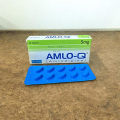 Amlo-Q Tablets 5Mg (1 Strip = 10 Tablets)