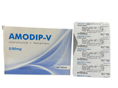 AMODIP-V Tablets 5Mg/80Mg (1 Strip = 7 Tablets)