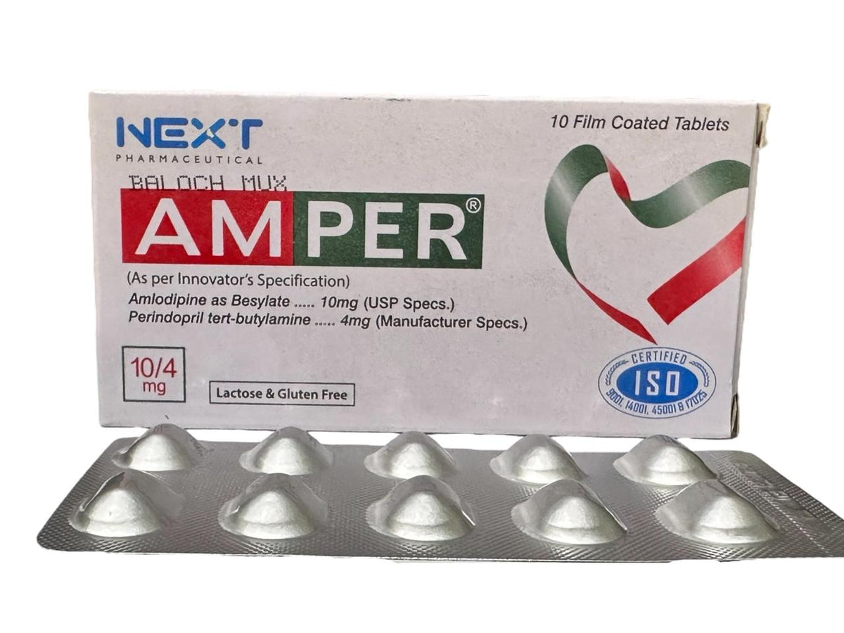 AMPER Tablets 10Mg/4Mg (1 Box = 1 Strip)(1 Strip = 10 Tablets