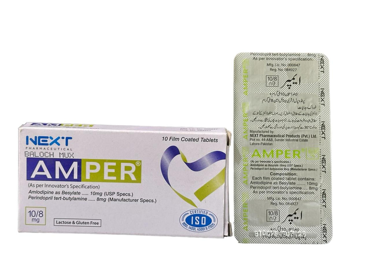 AMPER Tablets 10Mg/8Mg (1 Box = 1 Strip)(1 Strip = 10 Tablets)