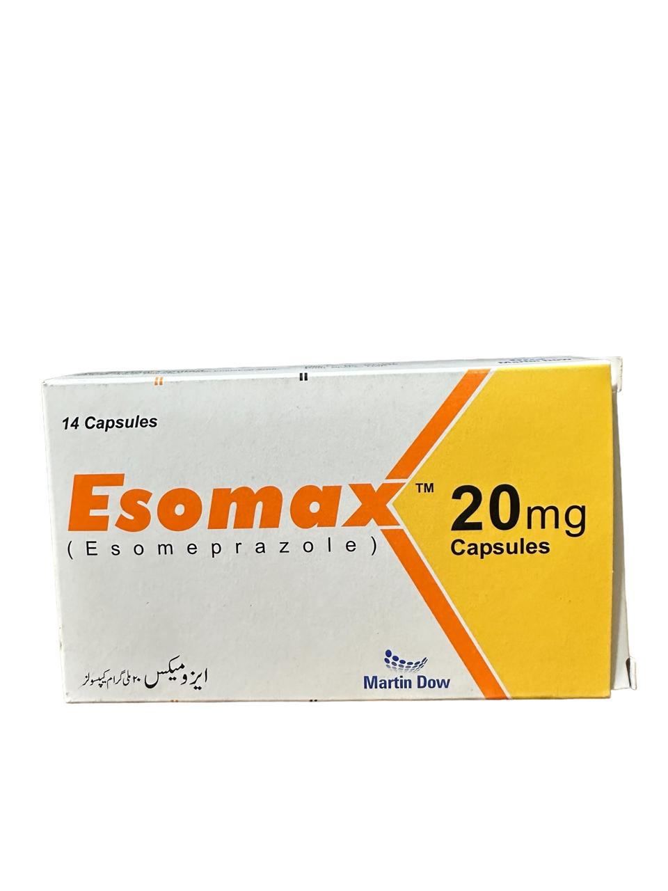 Esomax Capsules 20Mg (1 Strip = 7 Capsules)