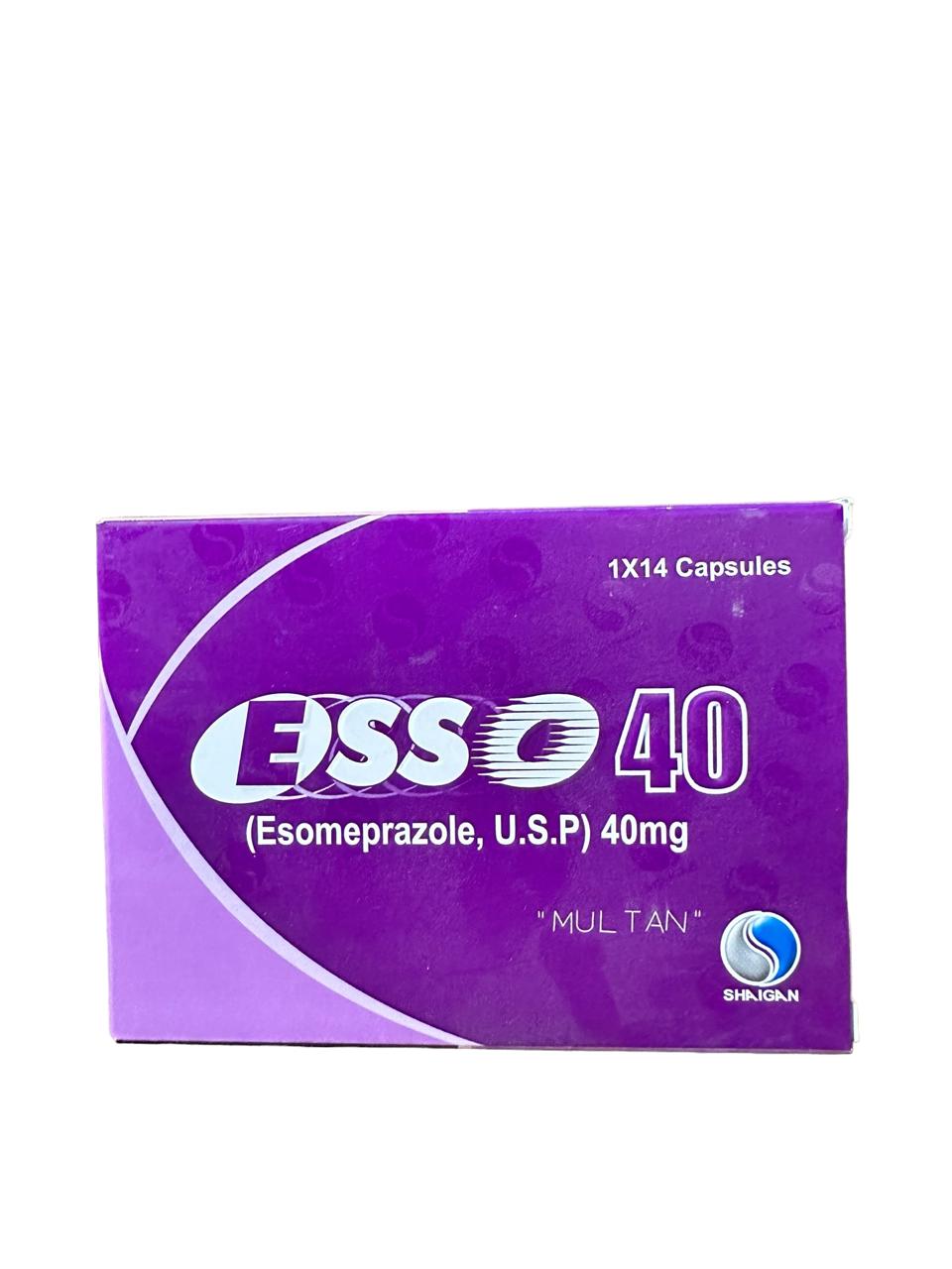 Esso Capsules 40Mg  (1 box = 14 Capsules)