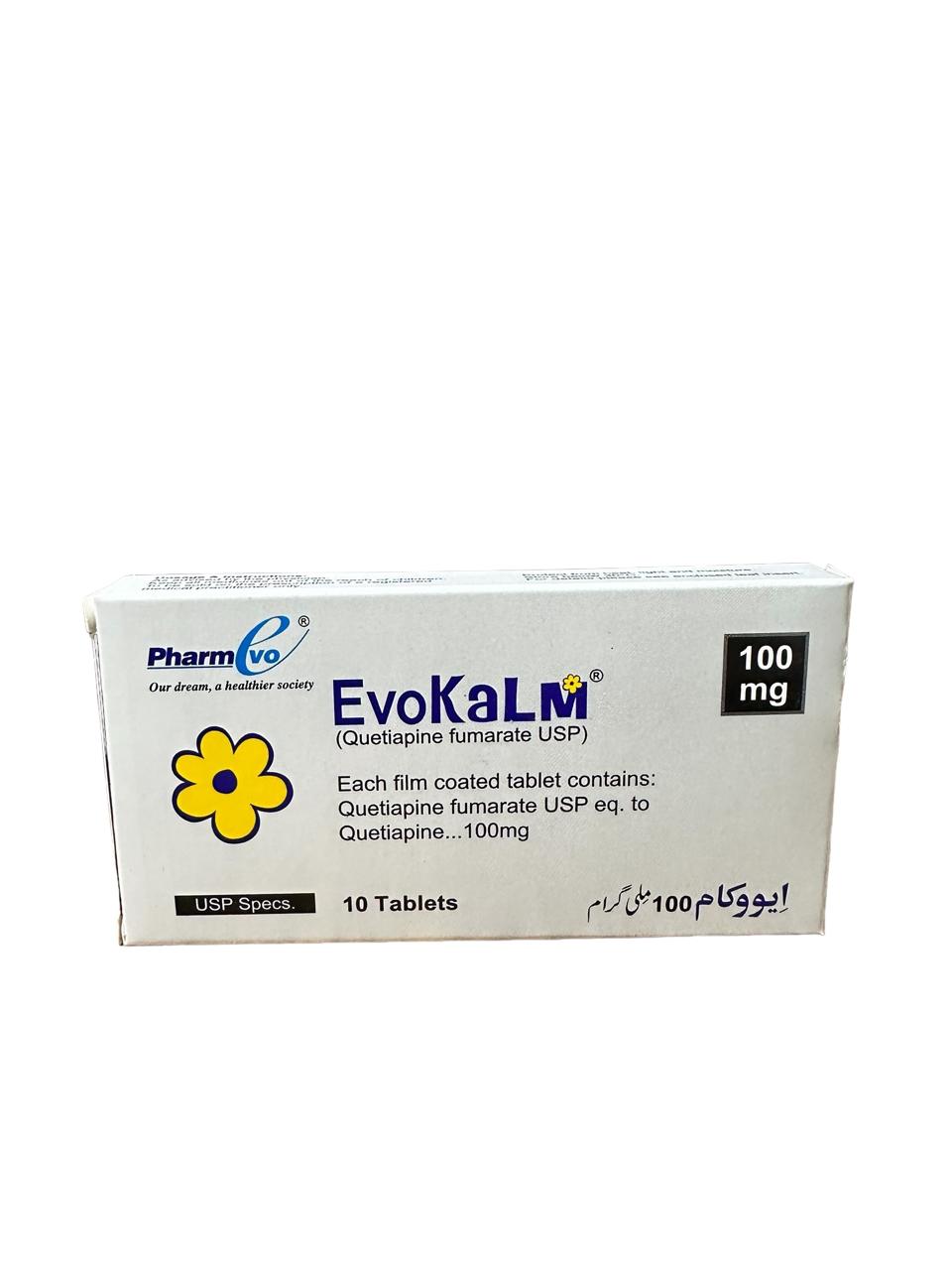 Evokalm Tablets 100Mg (1 Box = 1 Strip)(1 Strip = 10 Tablets)