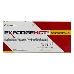 Exforge Hct Tablets 10/160/12.5Mg (1 Strip = 7 Tablets)