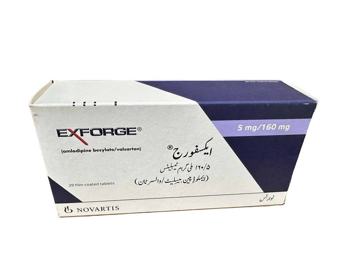 Exforge Tablets 5Mg/160Mg (1 Strip = 7 Tablets)