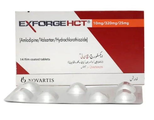 Exforge Hct Tablets 10Mg/320Mg/25Mg  (1 Strip = 7 Tablets)