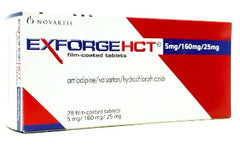 Exforge Hct Tablets 5/160/25Mg  (1 Strip = 7 Tablets)