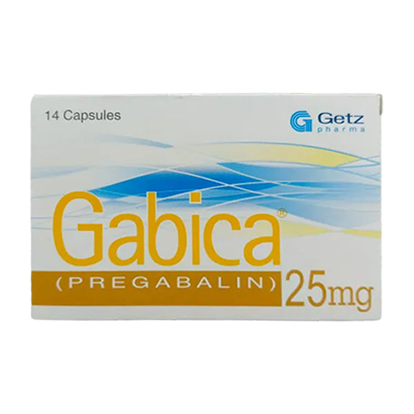 Gabica Capsules 25Mg (1 Strip = 7 Capsules)